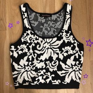 Black and White Crop Top